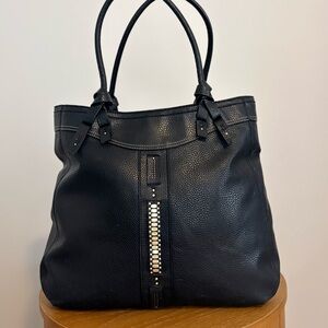 Liz Claiborne Black Tote with Stud Accent